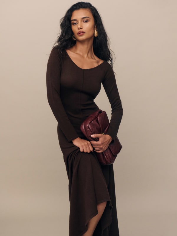 Livia Regenerative Merino Sweater Dress - Mole